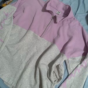 PINK VS half zip up